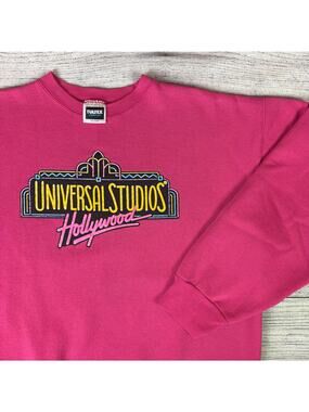 Vintage 1990s Universal Studios Hollywood Pink Crewneck